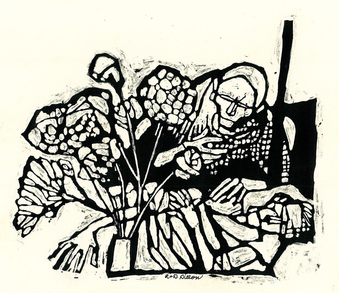 Leo Dillon (NY,1933-2012) woodblock print (1 of 13)