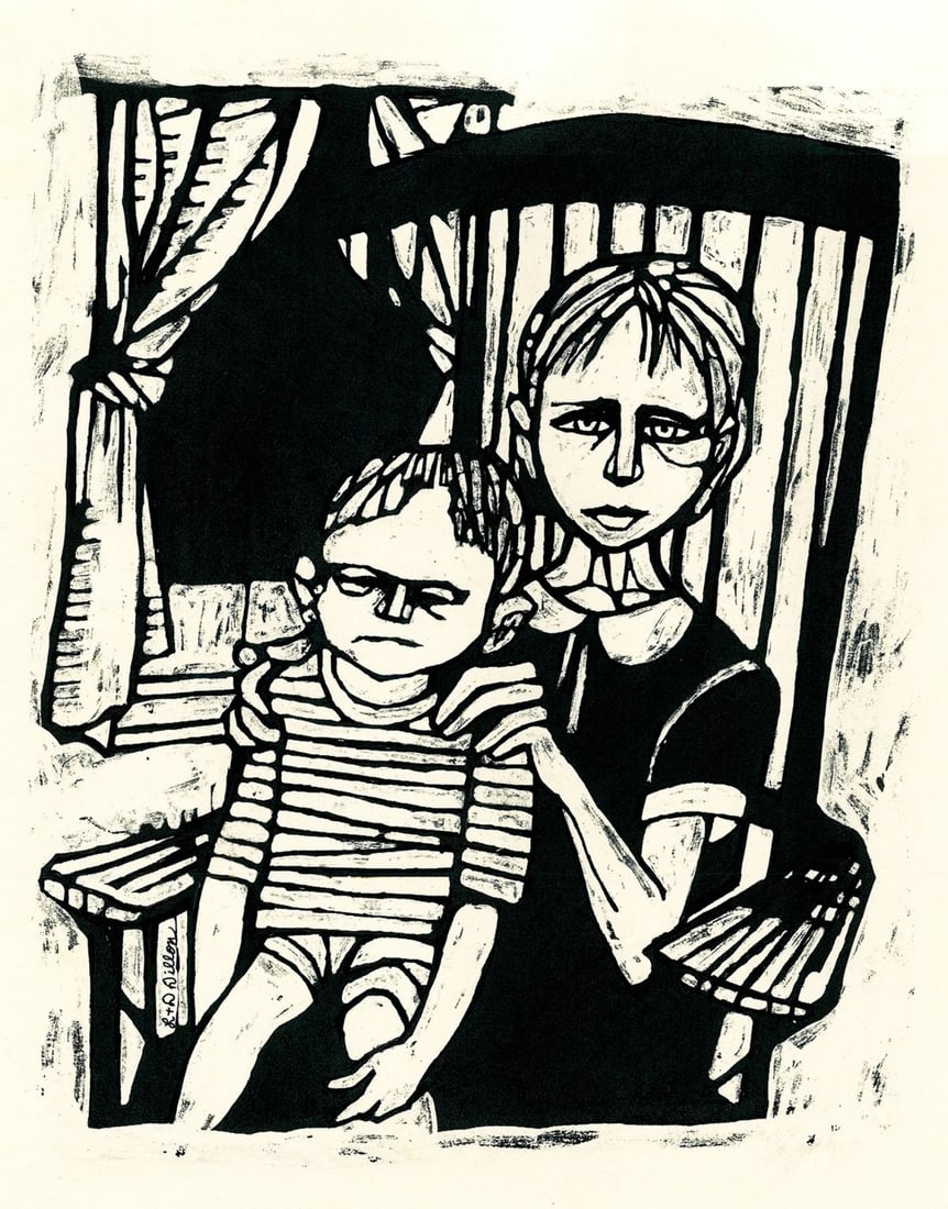 Leo Dillon (NY,1933-2012) woodblock print (1 of 13)