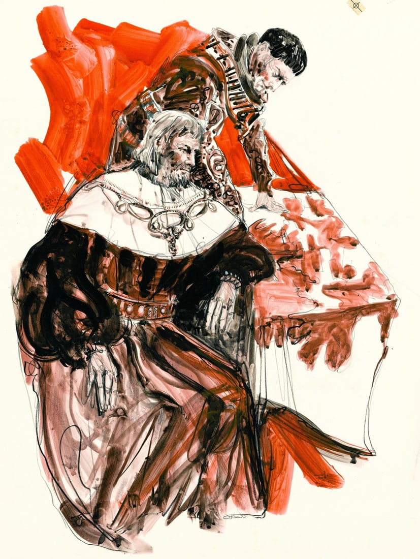 Bill Oakes (NH,1944-2005) watercolor painting (1 of 12)