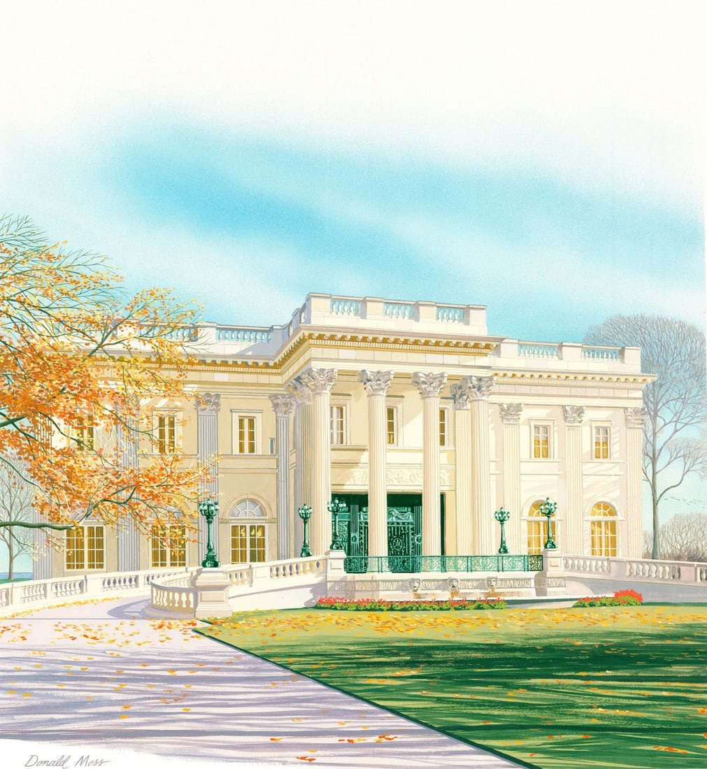 Donald Moss (CT,MA,1920-2010) gouache painting (1 of 11)