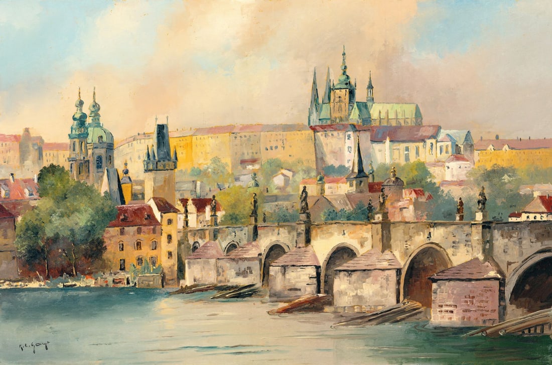 Karl Ludwig Gast (German,1907-?) oil painting (1 of 11)