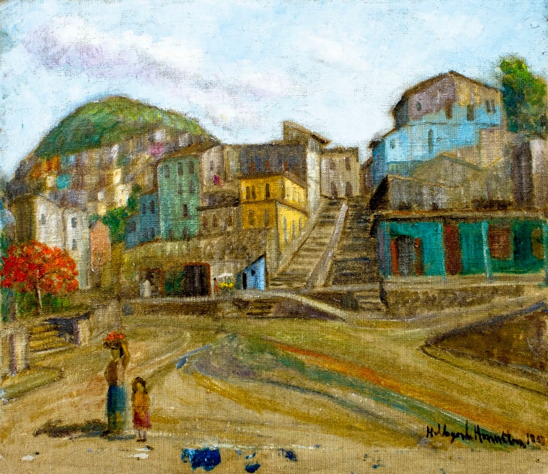 Hildegarde Hamilton (FL,VA,1898-1970) oil painting (1 of 14)