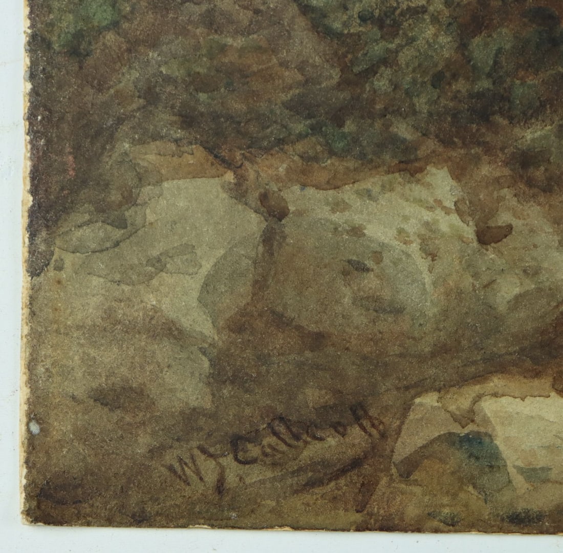 William James Callcott (UK,1843-1890) watercolor painting antique - 10