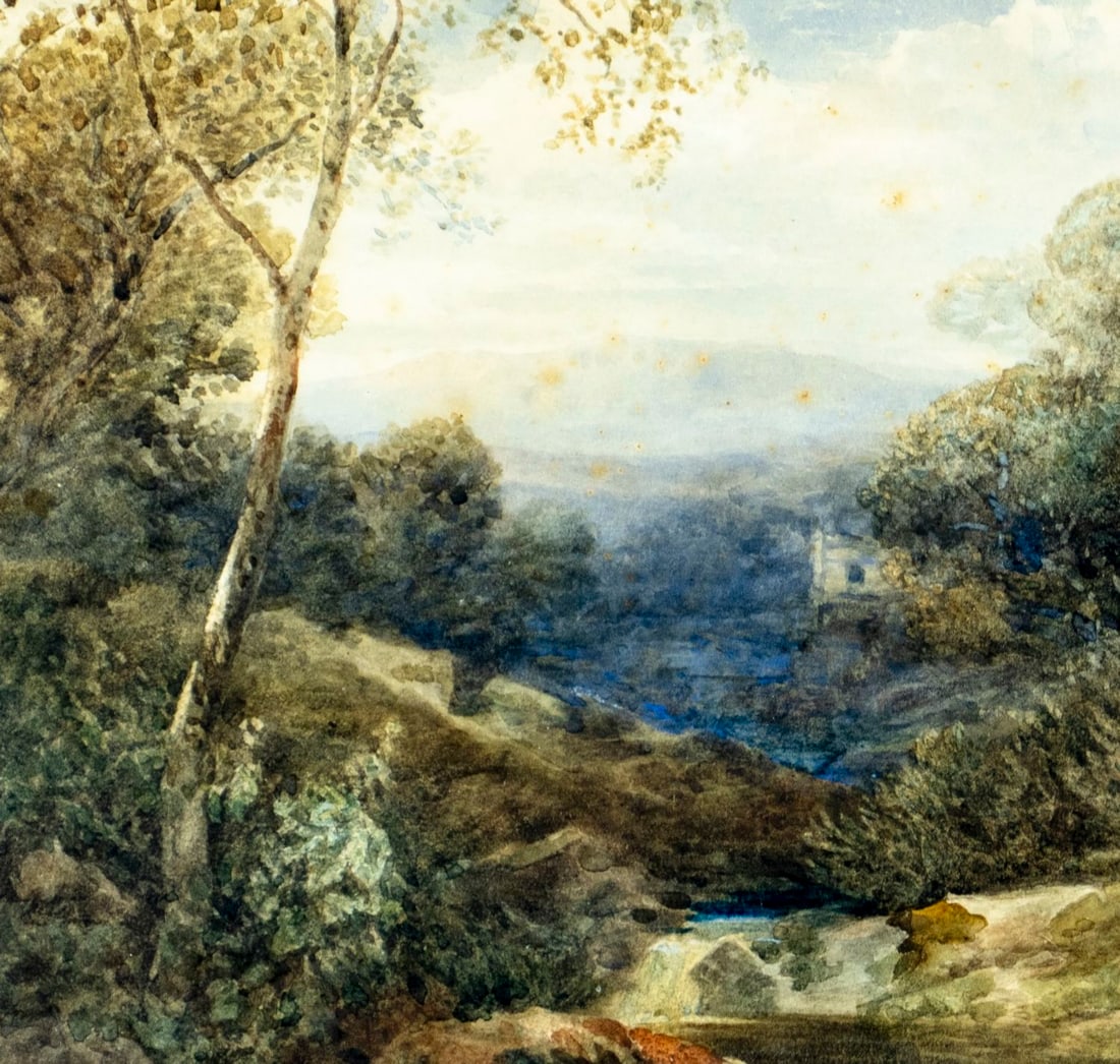 William James Callcott (UK,1843-1890) watercolor painting antique - 6