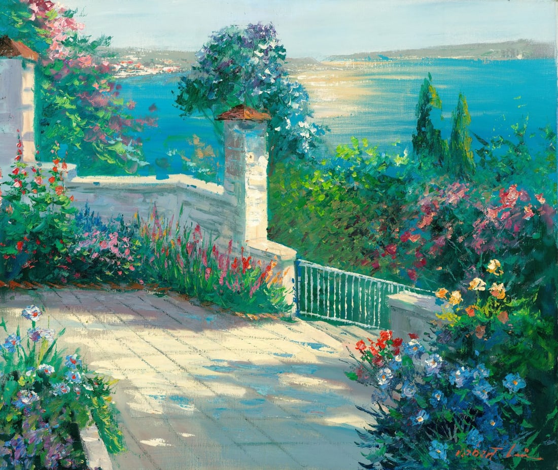 Robert Lui (Vietnam,NY,b 1951) oil painting (1 of 11)