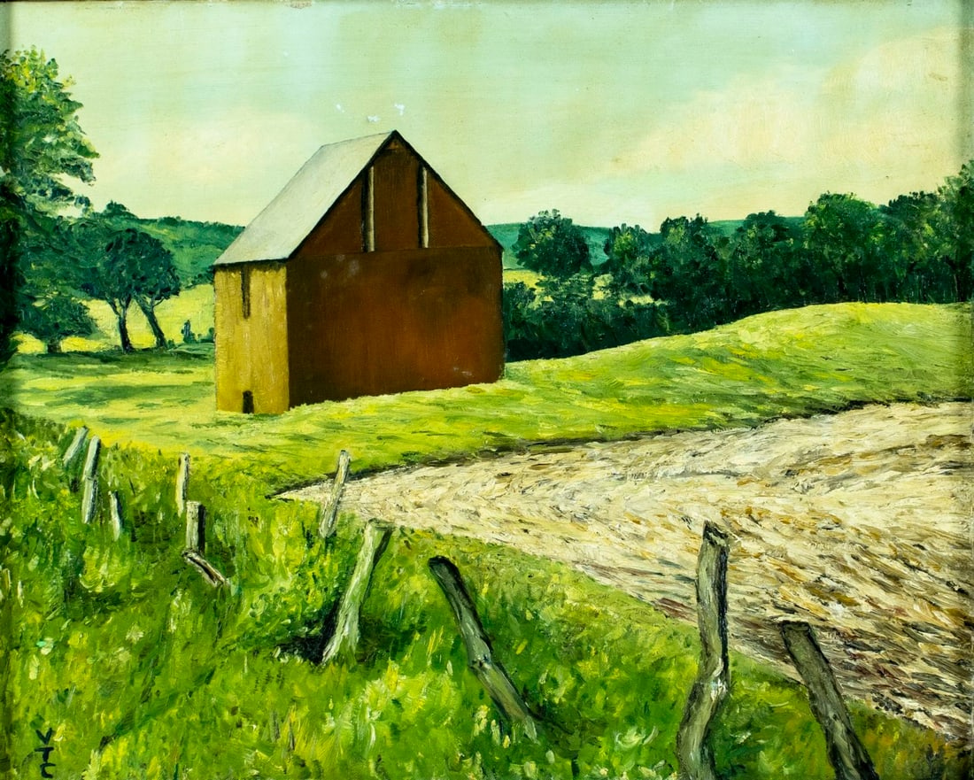 V T Cabot (US,mid 20C) oil painting (1 of 14)