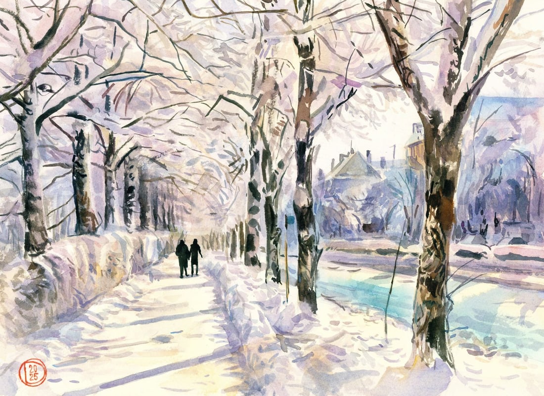 Olena Didenko (Ukraine,20/21C) watercolor painting (1 of 10)