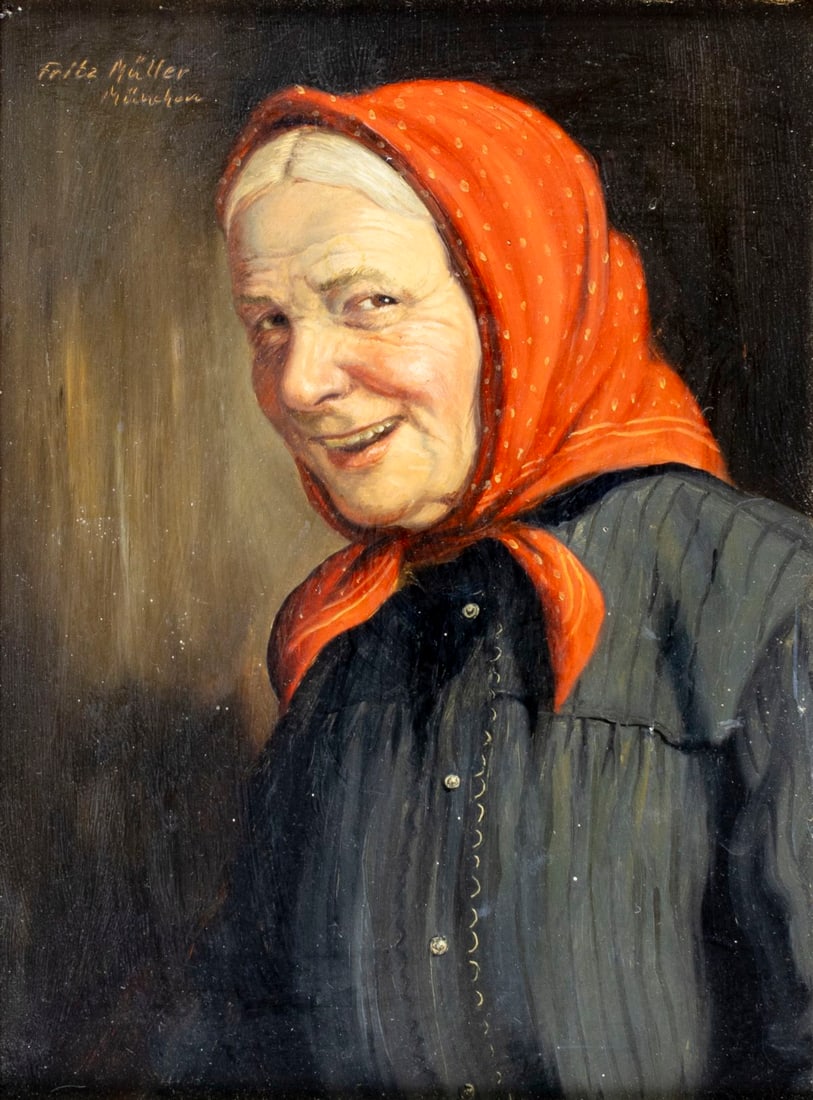 Fritz Muller (German,1913-1972) oil painting (1 of 12)