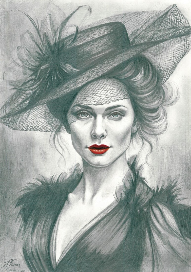 Maria Yarkina (Ukraine,b 1983) graphite painting (1 of 10)