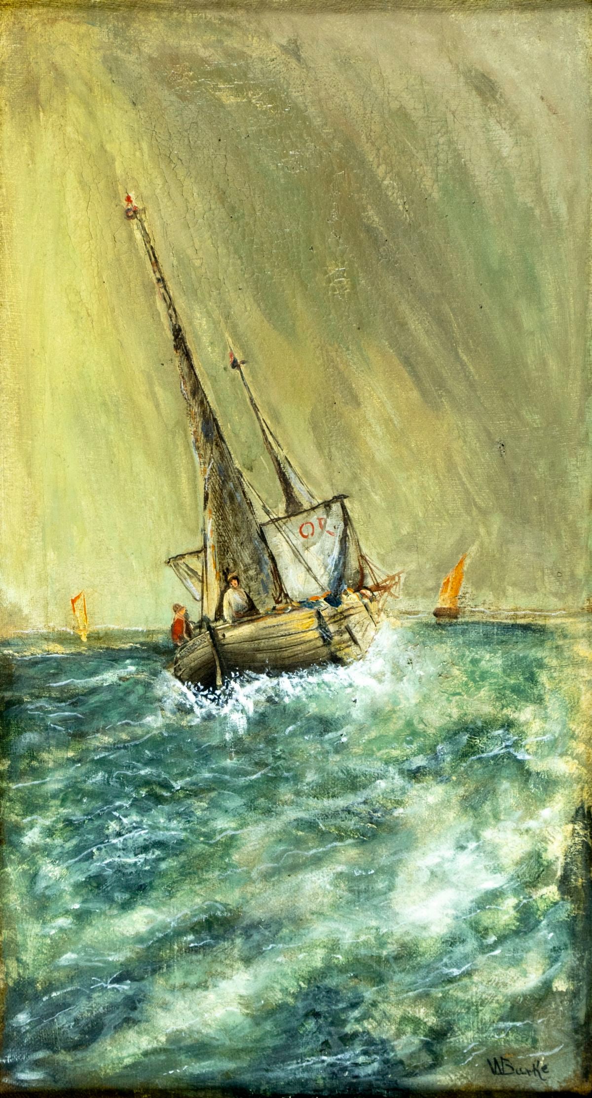 W Burke (Europe,19C) oil painting antique (1 of 13)