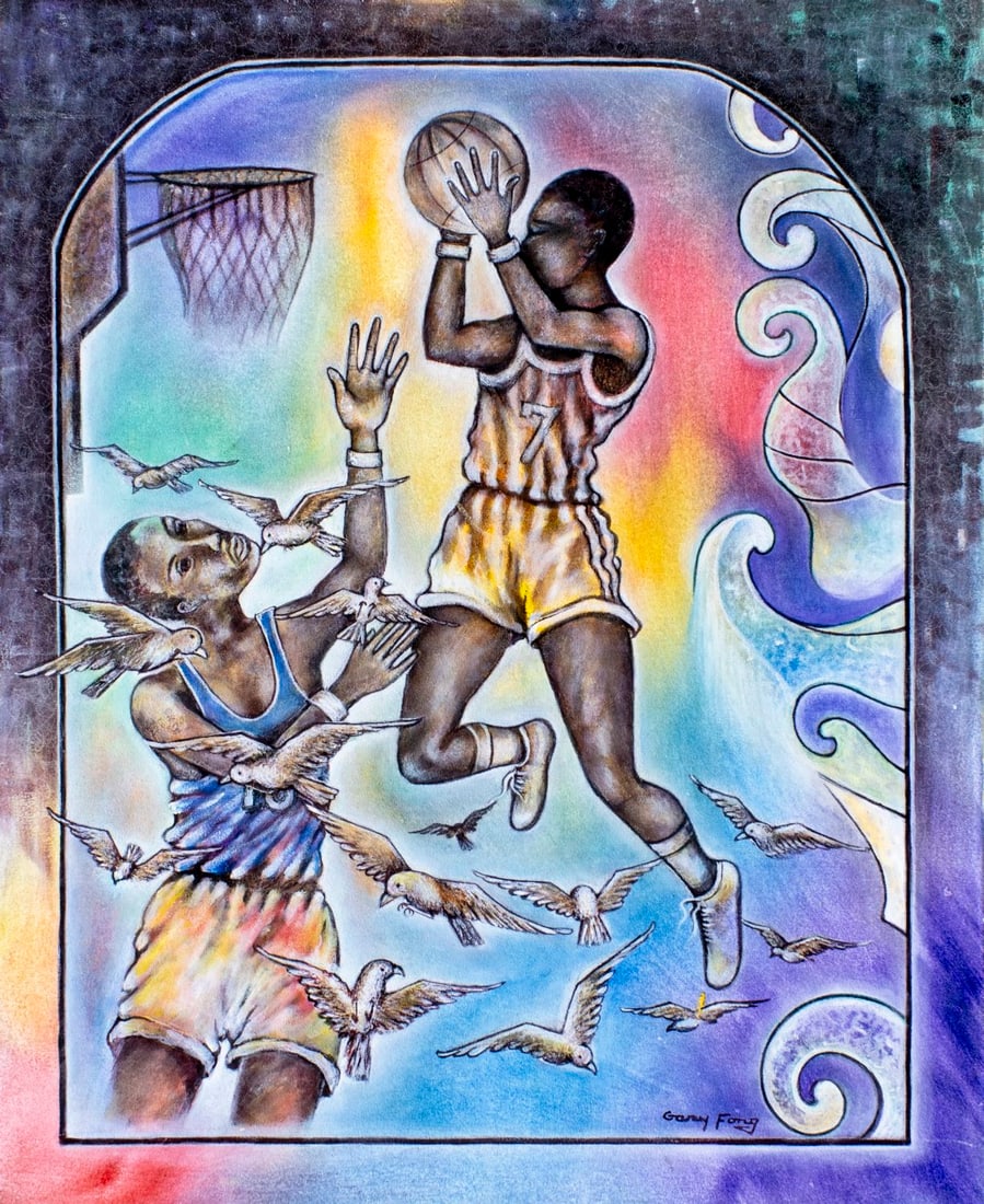 Gary Fong (Haiti,20C) oil painting (1 of 12)