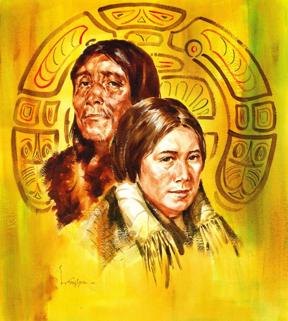 Lyle Tayson Sr (WY,1924-2014) watercolor painting (1 of 11)