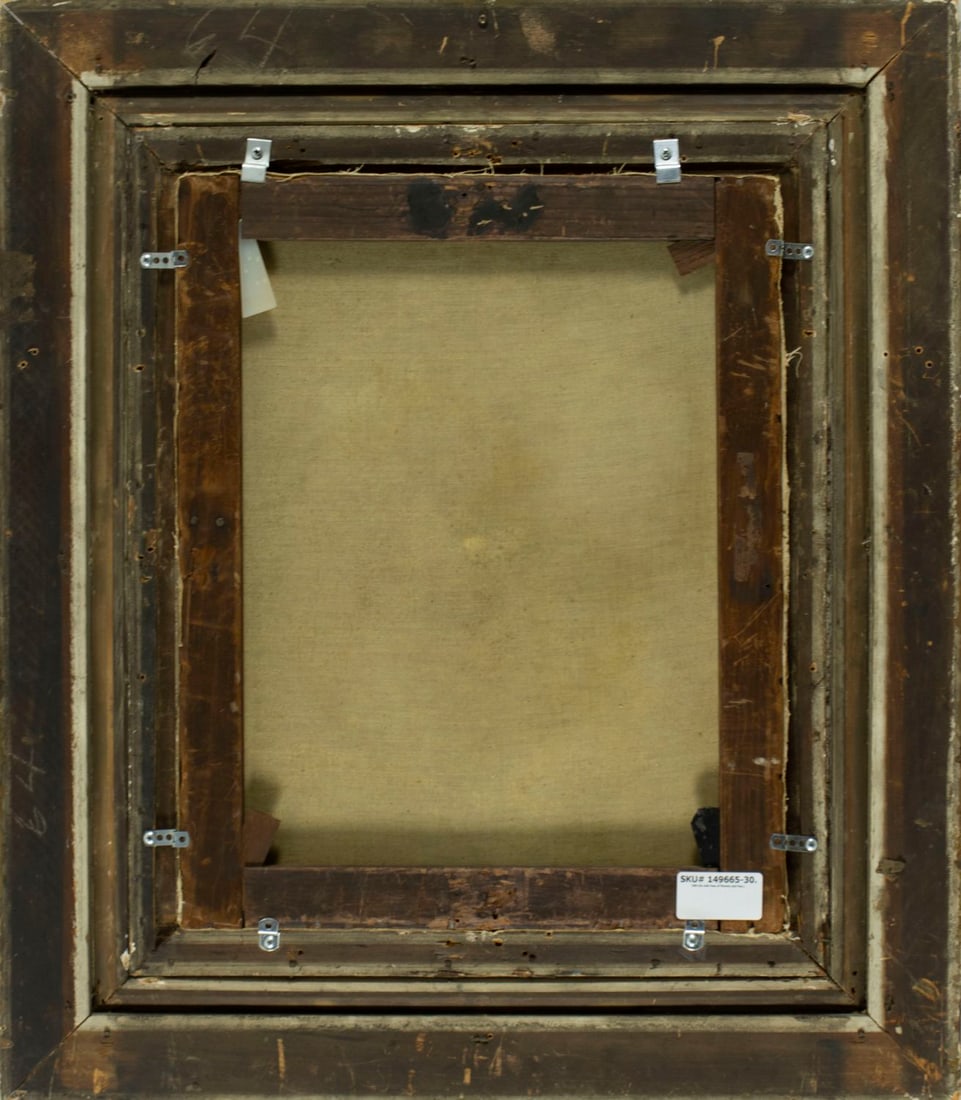 Antique 19C European oil painting - 9