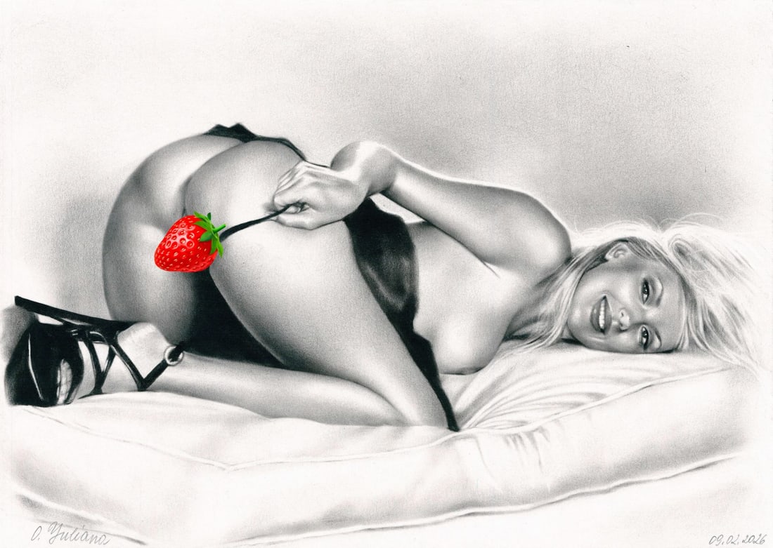 Juliana Ovsyanko (Ukraine,b 1996) dry brush oil painting: ARTIST: Juliana Ovsyanko (Ukrainian, born 1996) TITLE: Nude MEDIUM: dry brush oil on heavy paper CONDITION: Very good. ART SIZE: 8 x 12 inches / 20 x 30