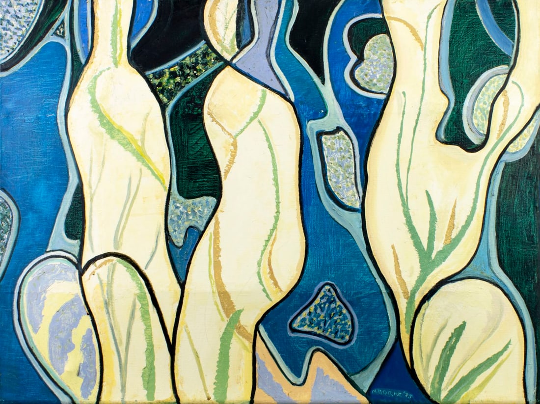 Mortimer Borne (NY,Poland,1902-1987) oil painting 3D (1 of 17)