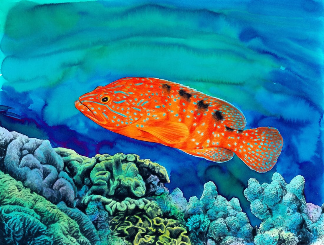 Chris Calle (CT,b 1961) watercolor painting (1 of 12)