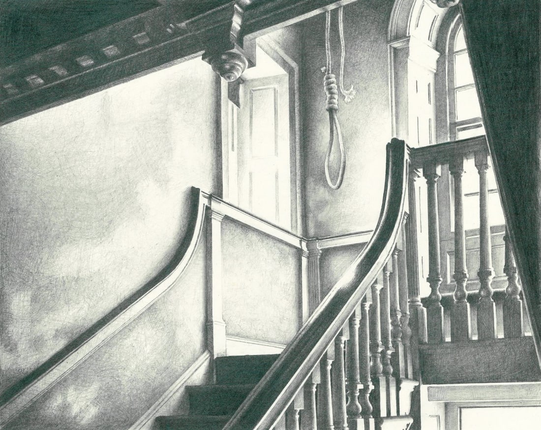 Michael J Deas (LA,b 1956) graphite painting (1 of 11)