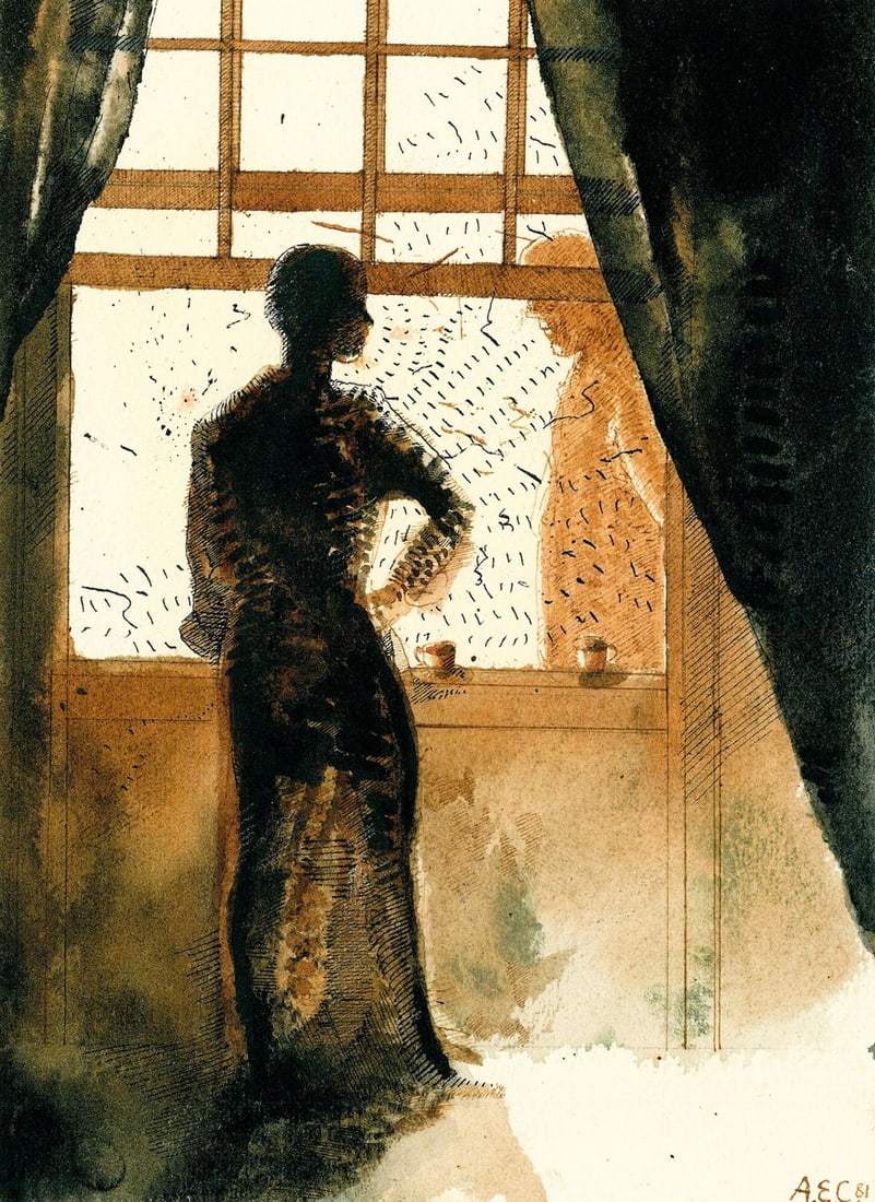 Alan Cober (NY,1935-1998) watercolor painting (1 of 13)