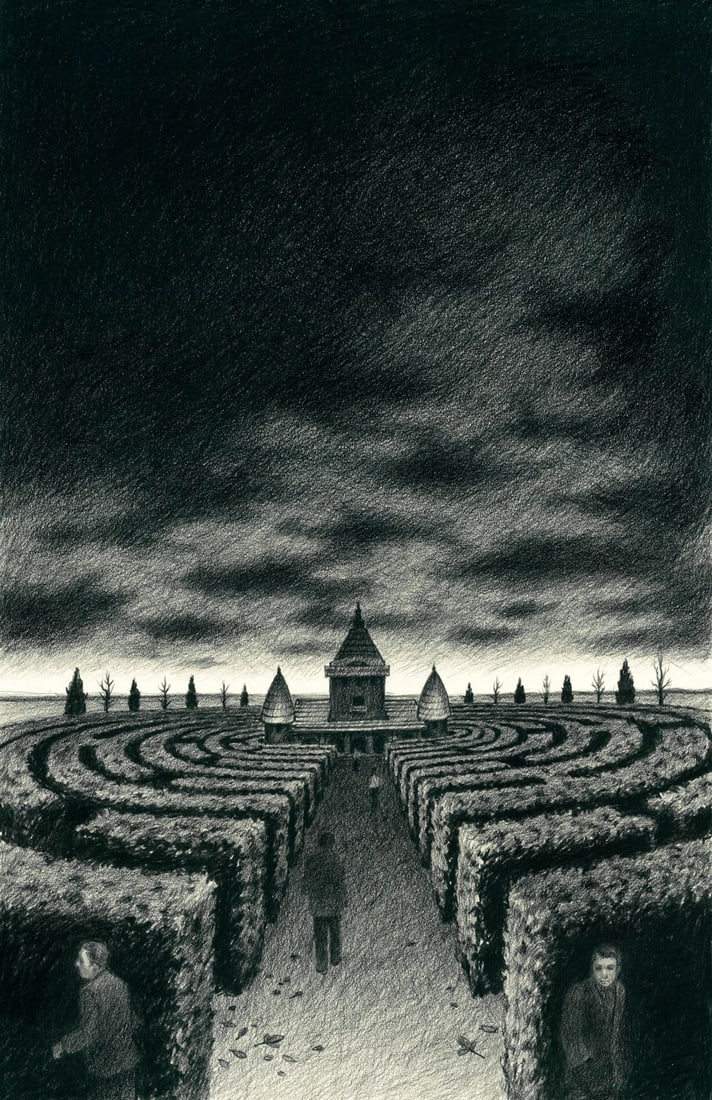 Roger Roth (PA,20/21C) graphite painting (1 of 11)