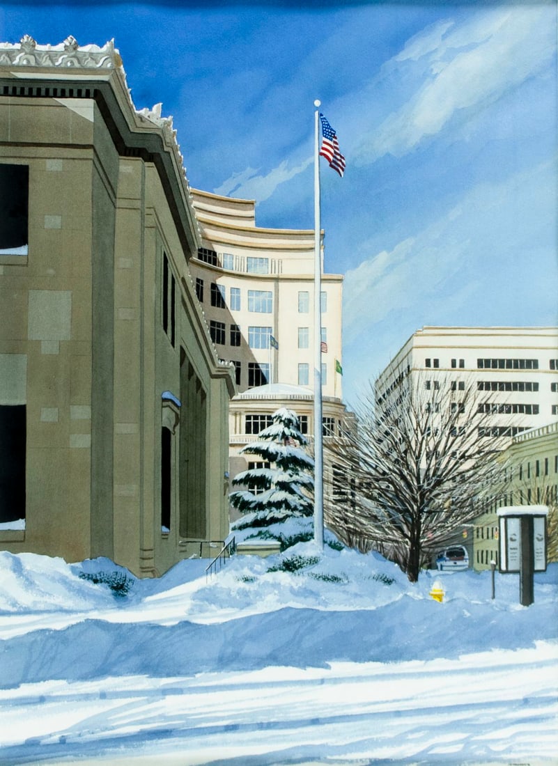 Thomas Newnam (PA,DE,b 1946) watercolor painting (1 of 12)