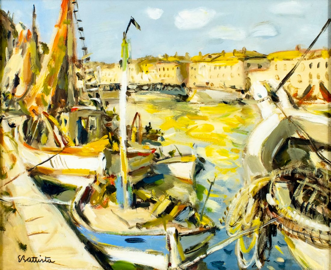 Eric Battista (France,1933-?) oil painting (1 of 12)
