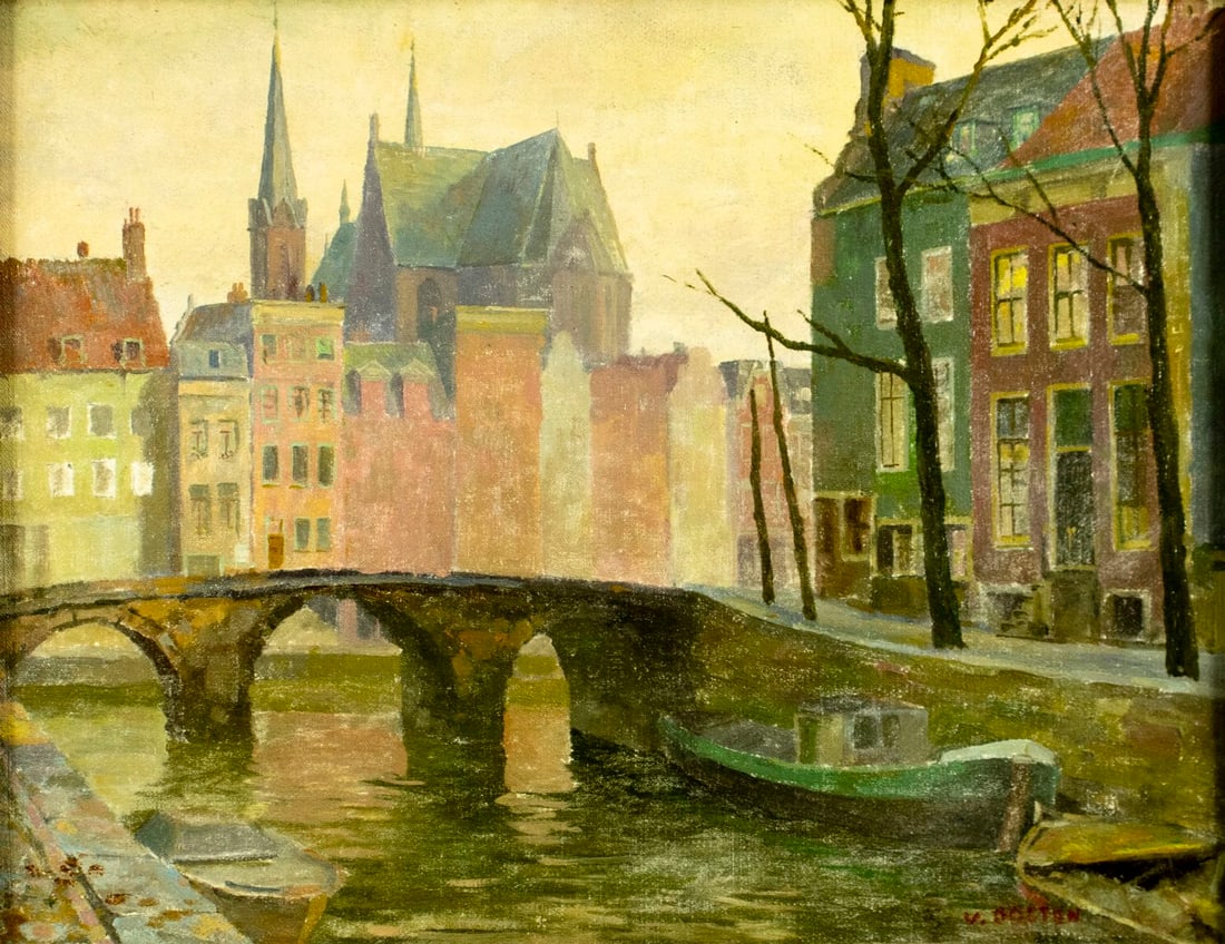 Van Oosten (Dutch,mid 20C) oil painting (1 of 11)