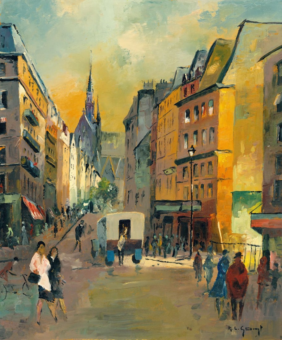 Karl Ludwig Gast (German,1907-?) oil painting (1 of 11)