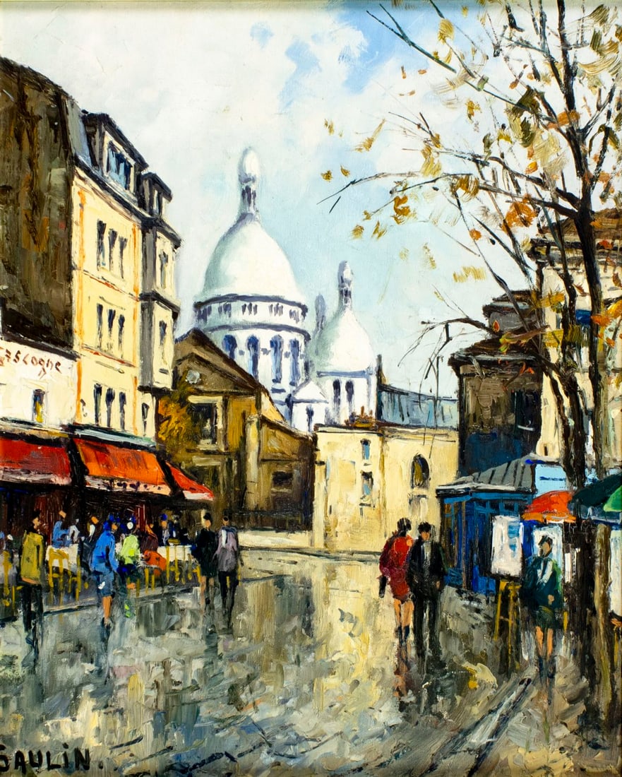 Saulin (French,1930-?) oil painting (1 of 12)