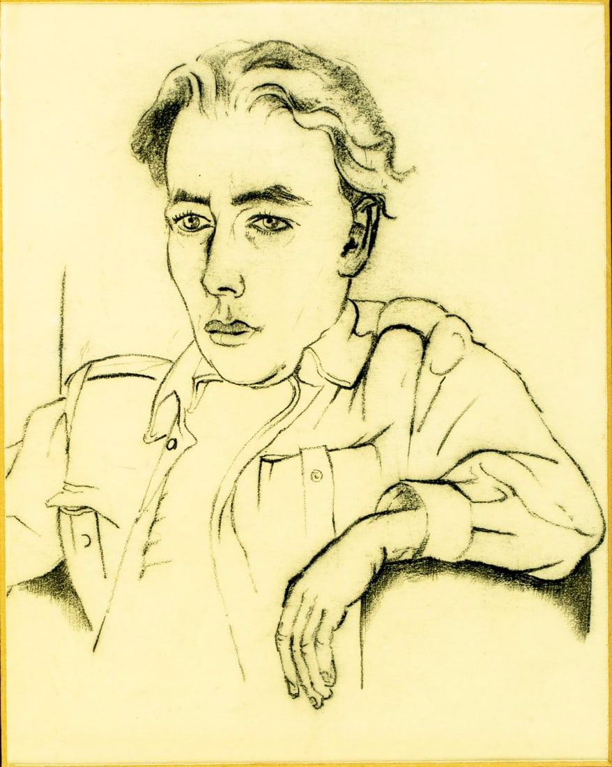 Wim Schuhmacher (Dutch,1894-1986) CATALOGUED graphite painting: ARTIST: Wim Schuhmacher (Netherlands, 1894 - 1986) TITLE: Portrait of Artist's Son YEAR: 1944 MEDIUM: graphite on paper CONDITION: Some age toning. Fra