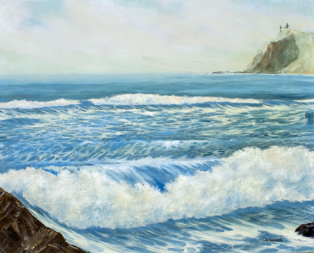 H Hansen (US,20C) oil painting - 3
