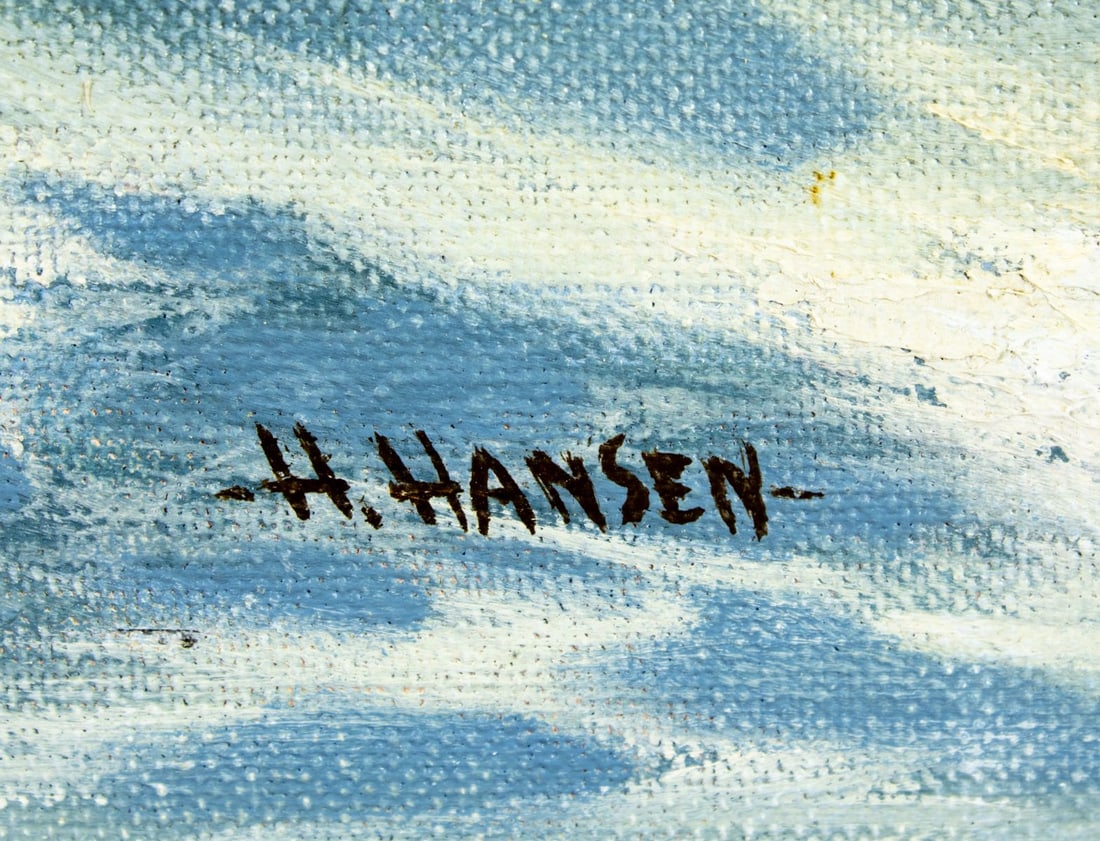 H Hansen (US,20C) oil painting - 4