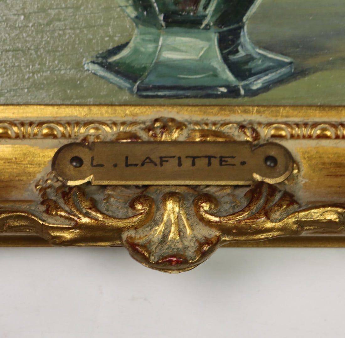 Louis Lafitte (France,early 20C) oil painting antique - 9