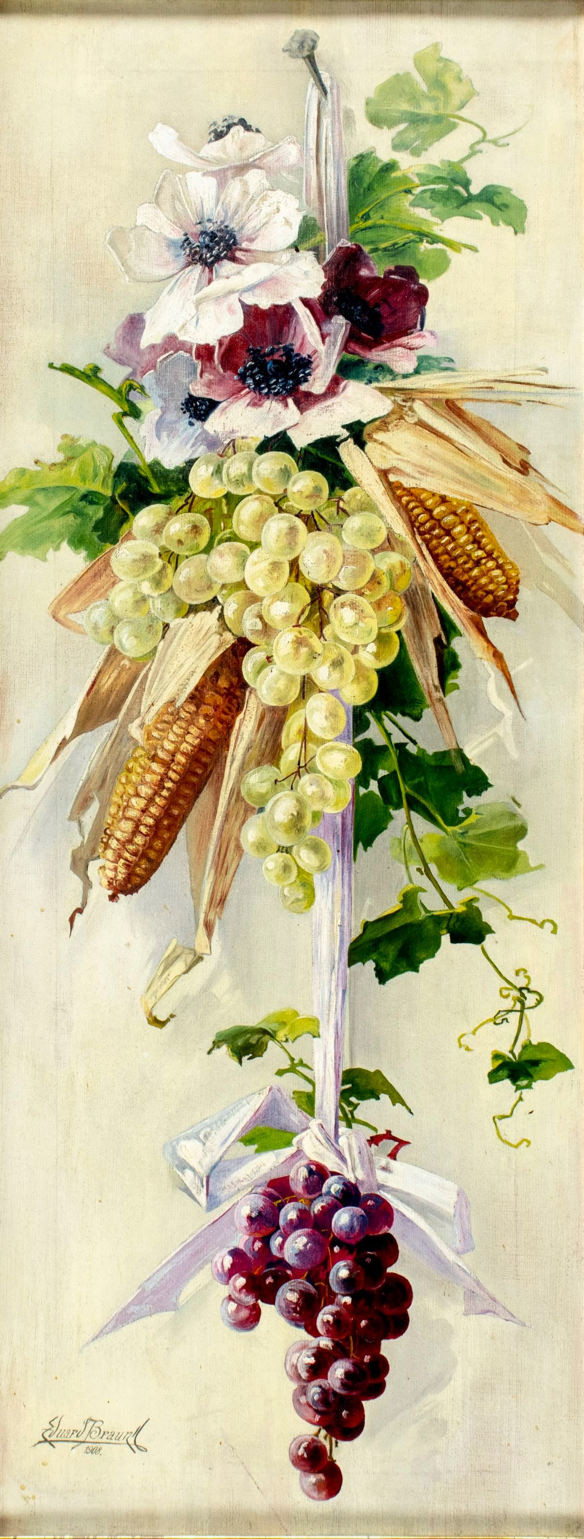 Eduard Braun (US,early 20C) oil painting antique (1 of 13)