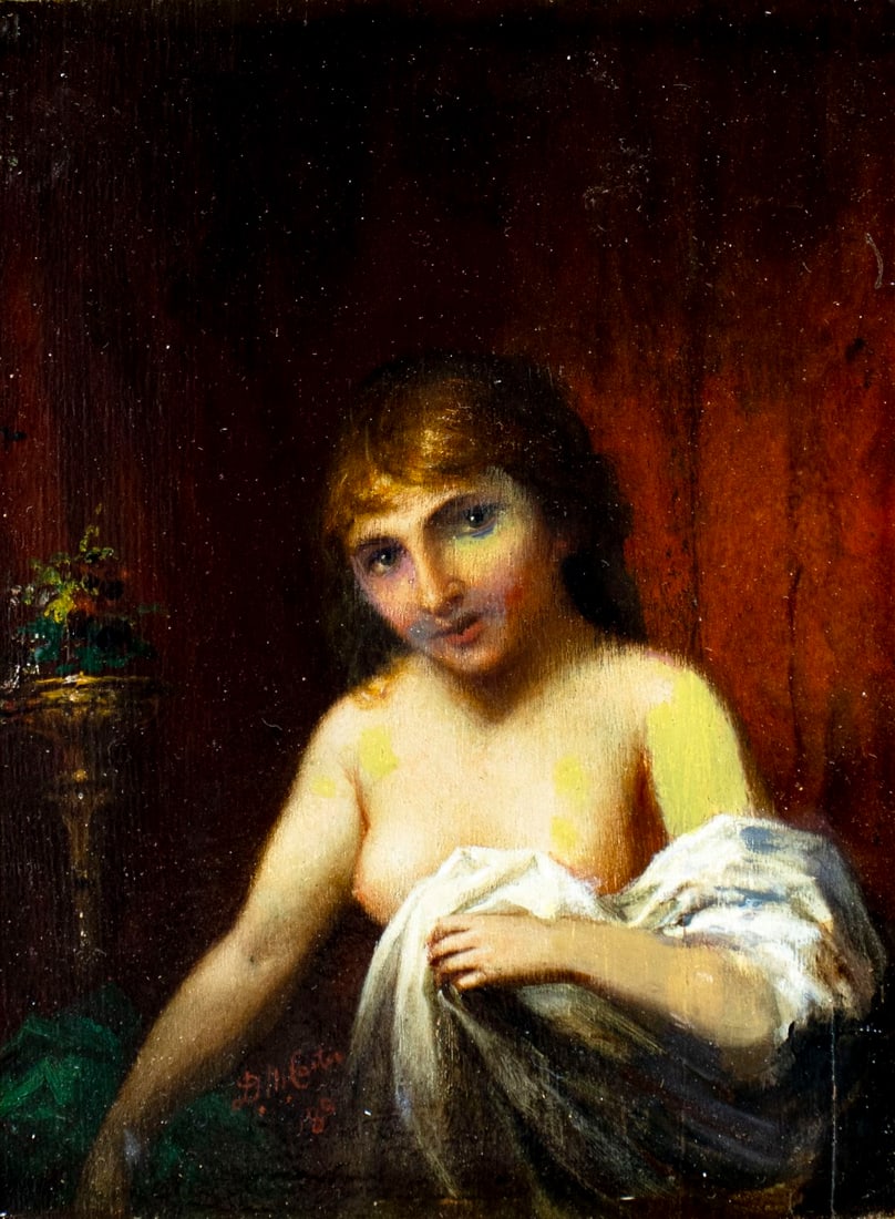 D M Carter (Europe,19C) oil painting antique (1 of 12)