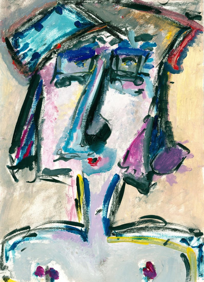 Vintage 21C Italian oil painting: ARTIST: - (Italy, 20/21 century) TITLE: Il Filosofo YEAR: 2013 MEDIUM: oil on heavy paper CONDITION: Overall good. Normal wear to edges. ART S