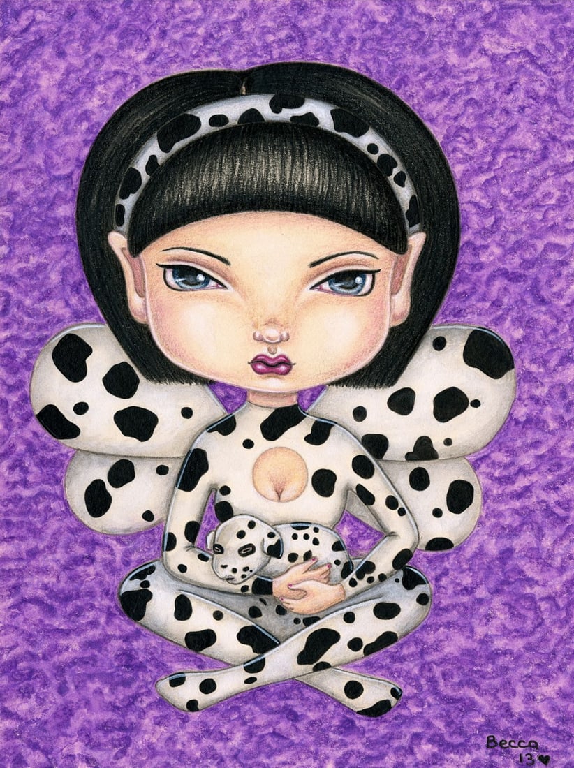 Becca Turner (UK,20/21C) mixed media painting (1 of 13)