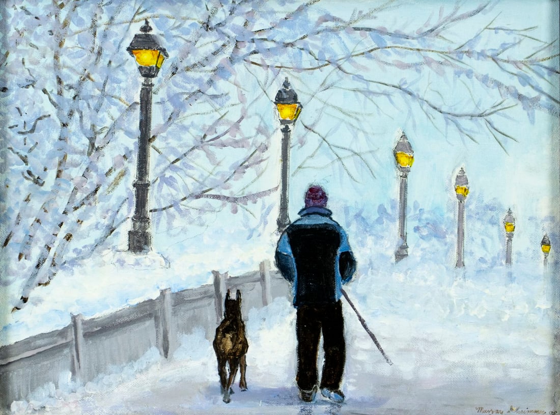 Murray Schwimmer Papell (NY,1924-2017) acrylic painting: ARTIST: Murray Schwimmer Papell (New York, 1924 - 2017) TITLE: After the Storm (titled on label) YEAR: 2005 MEDIUM: acrylic on canvas board CONDITION: