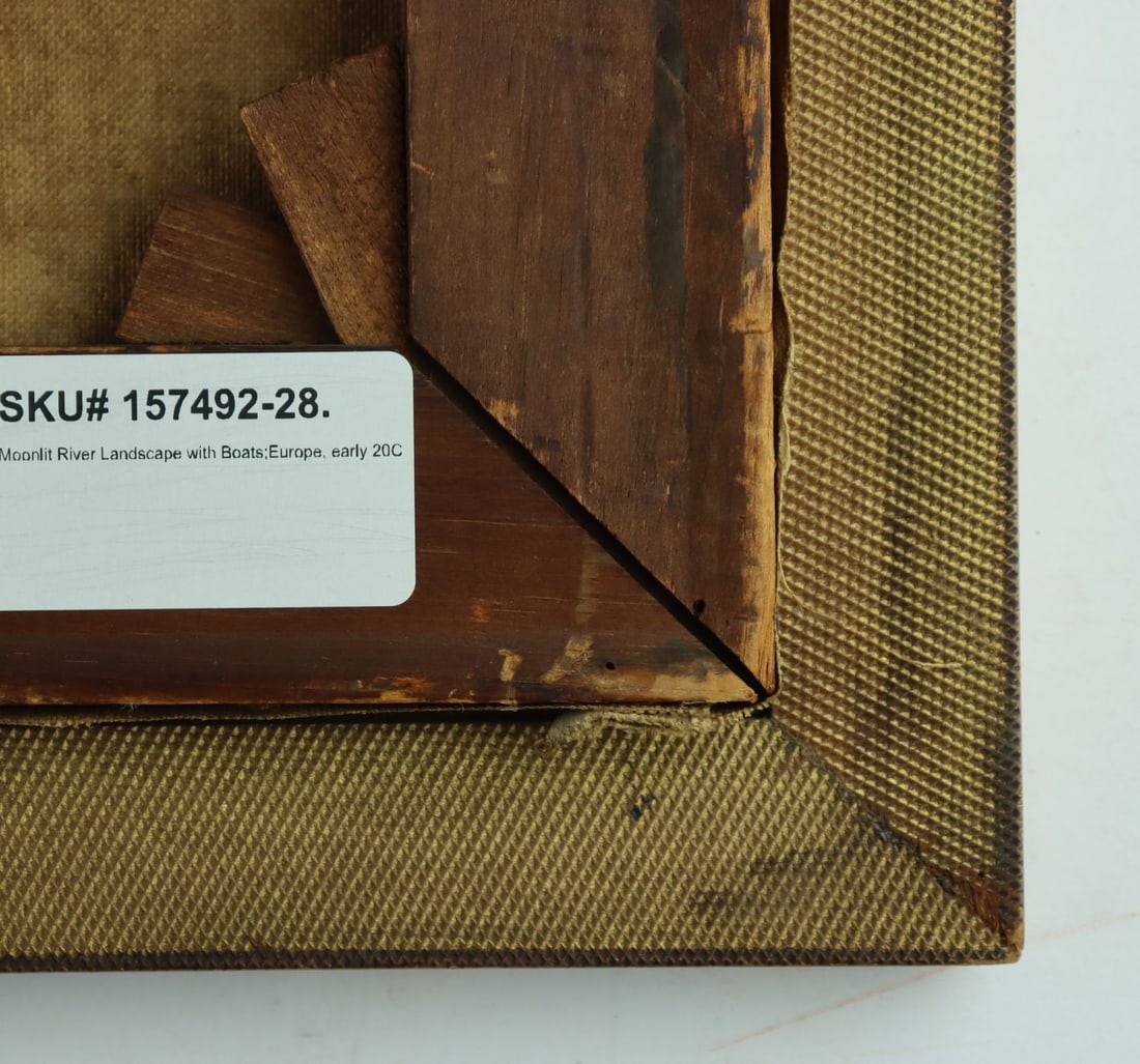 Antique early 20C European oil painting - 10