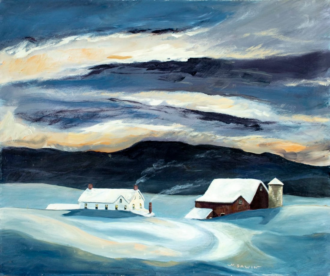 Nancy Sawin (DE,1917-2008) oil painting (1 of 13)