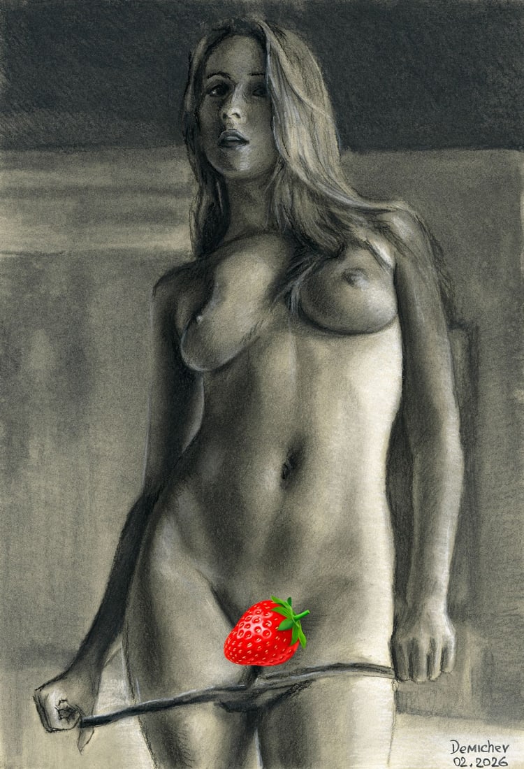 Oleksandr Demichev (Ukraine,20/21C) pastel painting: ARTIST: Oleksandr Demichev (Ukrainian, 20/21 centuries) TITLE: Nude MEDIUM: pastel on heavy paper CONDITION: Very good. ART SIZE: 17 x 12 inches / 43 x 3