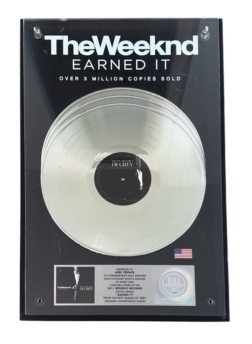 The Weeknd - RIAA Multi-Platinum Plaque - "Fifty Shades of Grey" Soundtrack (1 of 12)