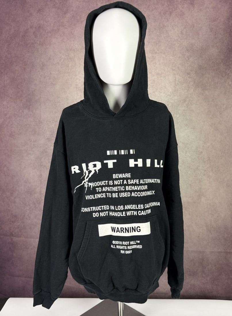 The Weeknd's Wardrobe - Riot Hill hoodie: Riot Hill Mens Hoodie. SIZE: XL CONDITION: Pre-owned. The photographs are part of this description - please review them carefully to assess condition. PROVENANCE: From the personal collection of Abel 