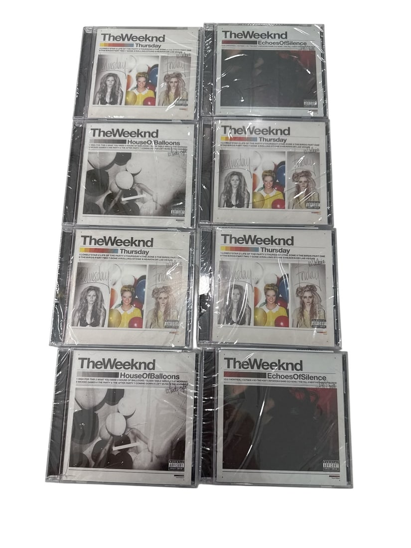 The Weeknd - Trilogy XO Production Disks (Group of Eight, New): The Weeknd Triology XO Production Disks New 8. A group of eight new, sealed XO production disks relating to The Weeknd's "Trilogy" era. Trilogy (2012) collects The Weeknd's three debut mixtapes. CONDI