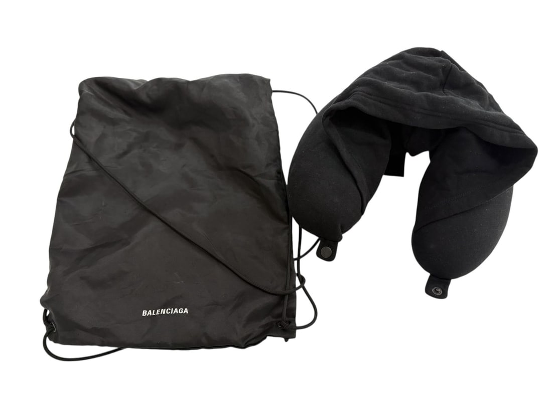 The Weeknd's Wardrobe - Balenciaga travel pillow: Balenciaga's Travel Pillow. CONDITION: Pre-owned. The photographs are part of this description - please review them carefully to assess condition. PROVENANCE: From the personal collection of Abel Makk