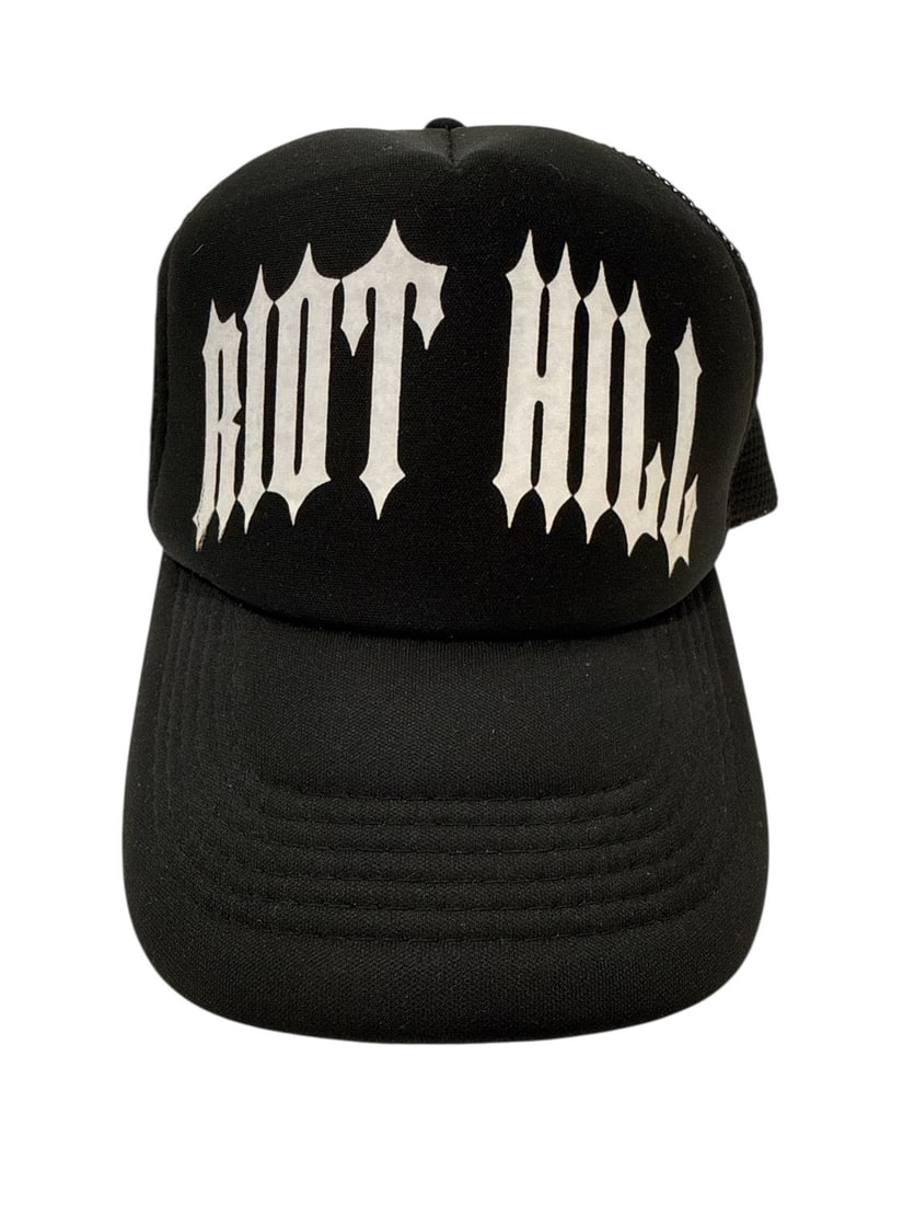 The Weeknd's Wardrobe - Riot Hill cap: Riot Hill Cap. CONDITION: Pre-owned. The photographs are part of this description - please review them carefully to assess condition. PROVENANCE: From the personal collection of Abel Makkonen Tesfaye,