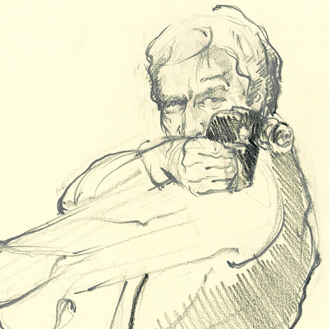 Freda Nemirovsky (MA,20/21C) graphite painting - 8