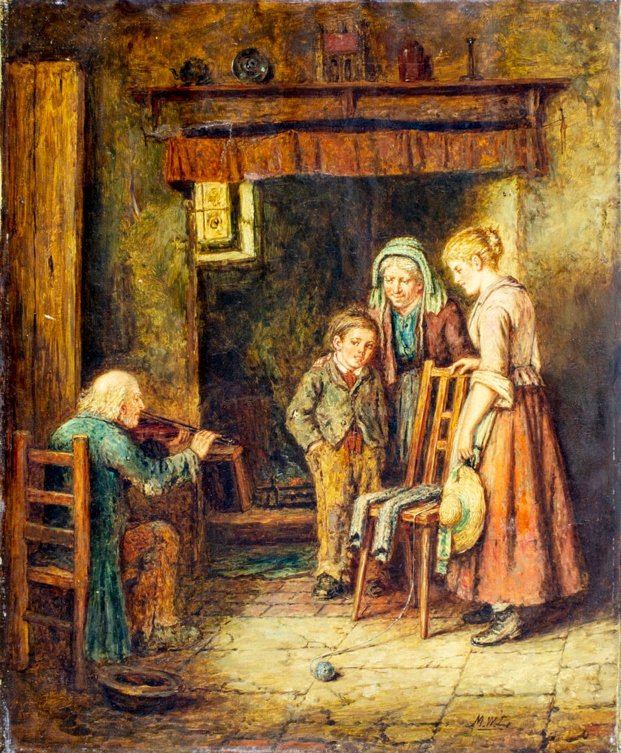 Mark William Langlois (UK,1848-1924) oil painting antique - 3