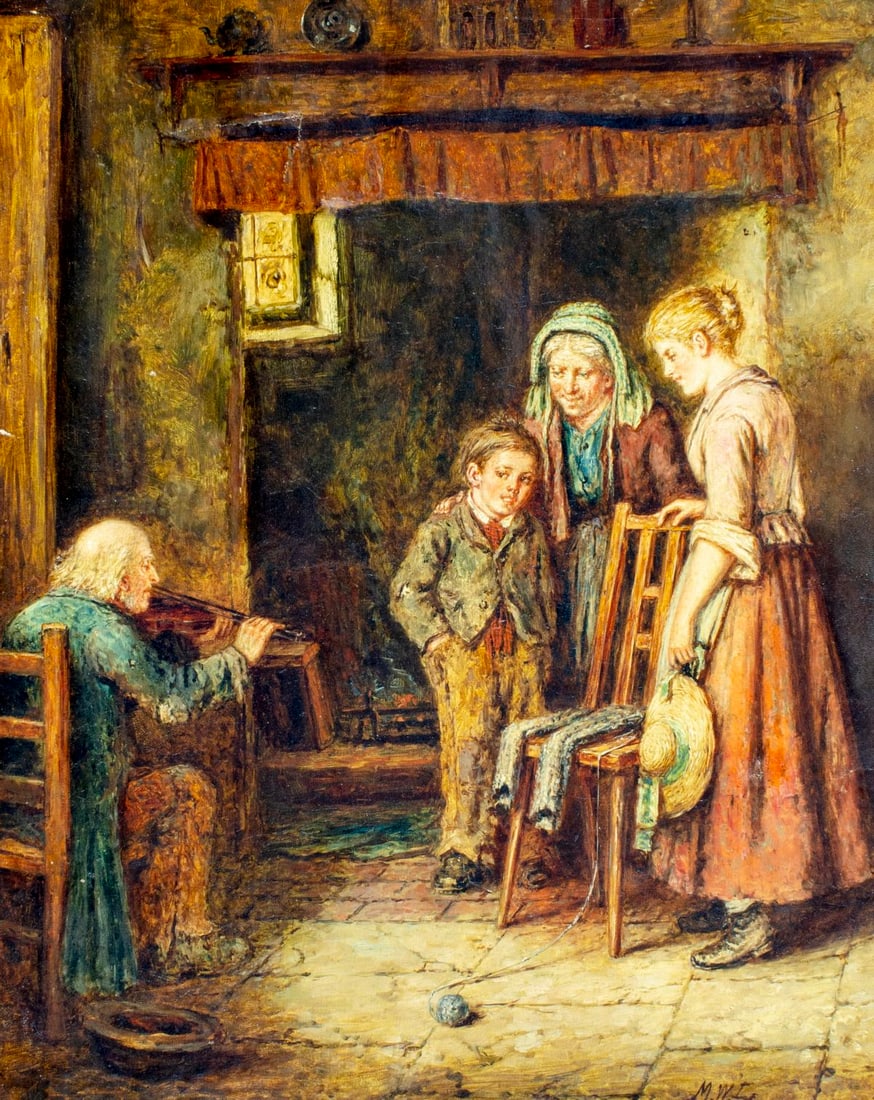 Mark William Langlois (UK,1848-1924) oil painting antique - 5