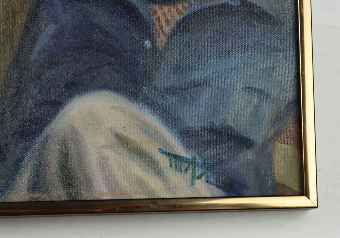 Vintage 20C American oil painting signed - 11