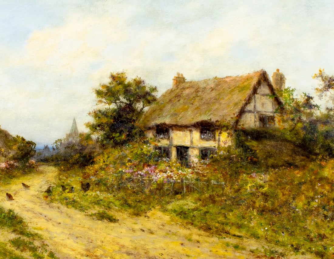 R Cook (UK,early 20C) oil painting antique - 5